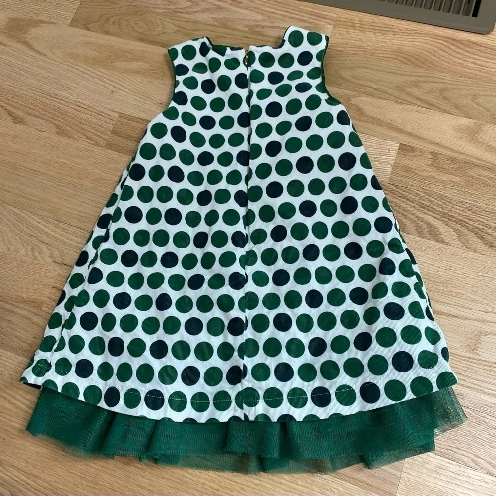 Children’s Place Emerald Green Polka Dot Dress 2T - Picture 5 of 7